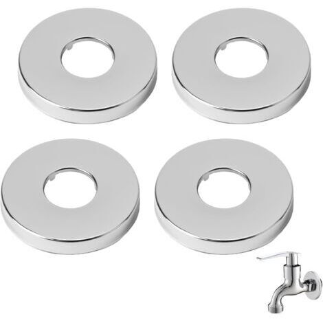 Rosaces Mitigeur Douche en Acier Inoxydable – Rosace Radiateur Polies et Sans Burr, (3/4) Ø 27 mm x Ø70mm x 10mm, pour Rosace Robinet Intérieur et Radiateur, Résistantes à la Corrosion