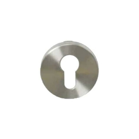 Rosaces rondes à clé I - finition inox brossé mat - diamètre 54mm x2