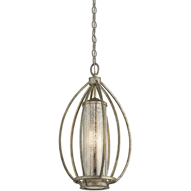 Rosalie - 1 Light Ceiling Pendant Light Gold, E27 - Elstead