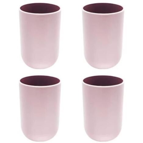 (Rose, Bicolore)Gobelet à brosse à dents - GIGICIAL - Rose - PP durable - Antidérapant - Multifonctionnel