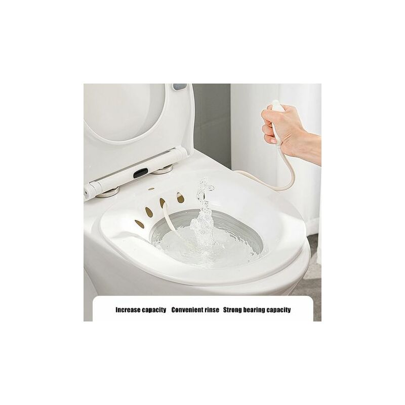 Rose-Bidet bowl seat for toilet, no squat can wash the bidet, private care can be soaked and fumigated, folding bidet with flush