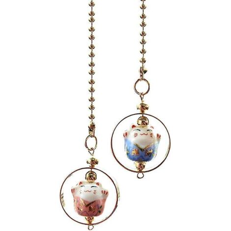 (rose + Bleu) Pendentif Chat Chanceux, Pendentif De Rtroviseur Chat Chanceux, Ornement De Conduite De Voiture Cratif Et Mignon, Dcoration Intrieur