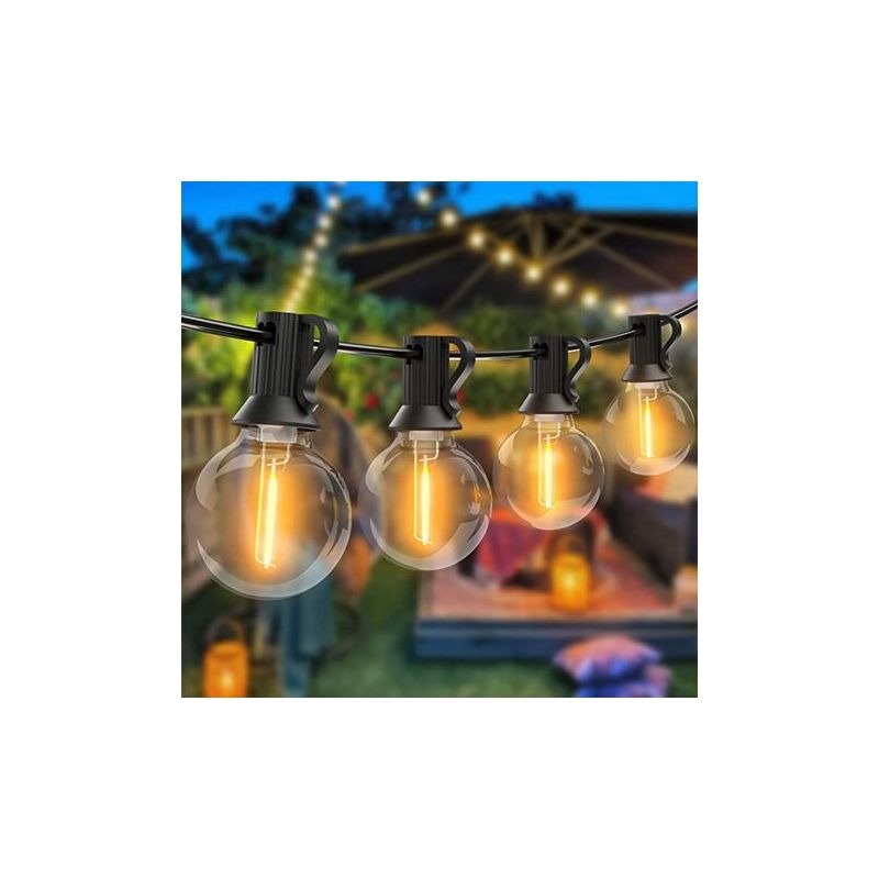 Guirlande Lumineuse Extérieure,15M Guirlande Guinguette led G40 Ampoules 25+1 Rechange,Guirlande Exterieur Étanche,Guirlande Decorative Raccordable