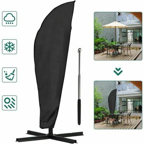 Rose-Housse de protection pour parasol déporté de 2 à 4 m, dimensions 265 x 40 x 50 cm/70 cm, imperméable, anti-poussière, etc.