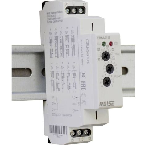 Rose LM CRM-91H/UNI CRM-91H/UNI Relè temporizzato Multifunzionale 230 V/AC 1 pz. Intervallo di tempo: 0.1 s - 10 gg 1 s