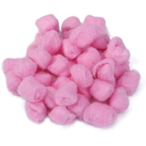 Rose Lot de 100 boules de coton colorées pour maisons de hamster
