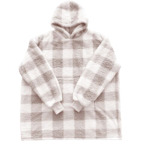 ROSE/MARRON 0.09 VENTEO - Plaid à Capuche Cadeau pour Homme Femme Pull Femme et Pyjama Femme Ultra Doux Vêtement Cocooning Chaud pour Détente Maison