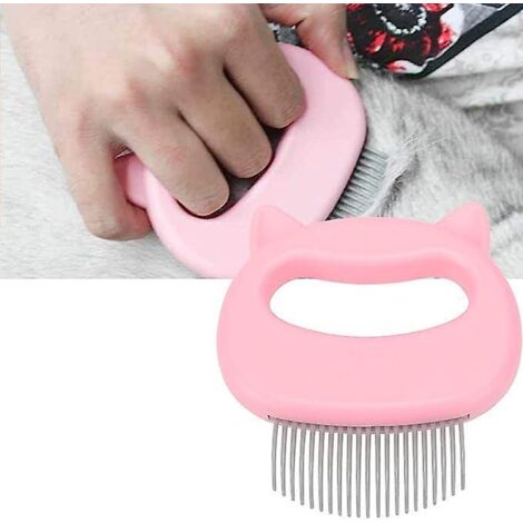 (rose) Peigne De Massage Pour Chat Et Chien - Brosse De Nettoyage Pour Poils De Chat - Style Oreille De Chat