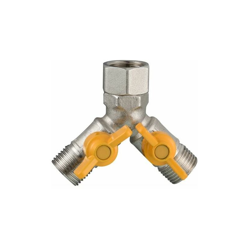 Replacement Valve g 1/2 Y-Connection Brass 3-Way Valve in Hand Shower Adapter Shut-Off Valve for Kitchen or Bathroom, DSF009A - Rose