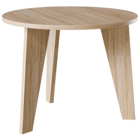 ROSE runder Tisch Ø90 cm für Küche, Wohnzimmer, Esszimmer, Sonoma Eiche