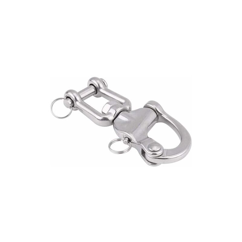 Swivel Swivel Snap Hook, 316 Stainless Steel Quick Links Quick Release Spring Hook for Sailboat Boats Halyard(128mm) - Rose