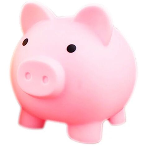 Rose, taille M, animal de dessin animé, petit cochon, coffre-fort, boîte de dépôt bancaire, c