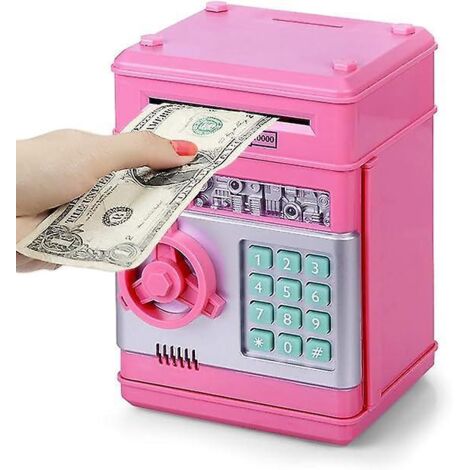 (rose) Tirelire Avec Mot De Passe, Tirelire En Espces, Tirelire Lectronique Pour Banque Atm, Cadeau Chaud Pour Les Enfants