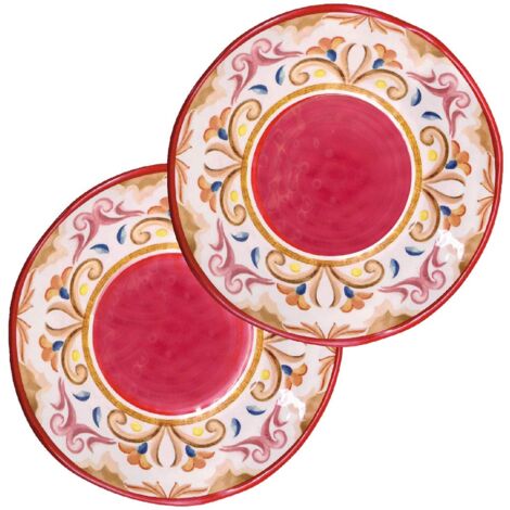 ROSE & TULIPANI - Set 2 Piatti Fondi Borgo