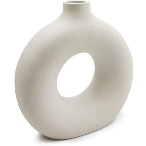 Rose-Vase, rotonda e vuota, con particelle sbiadite, beige, minimalista, vasi artistici fatti a mano per composizioni floreali per decorazioni domestiche e d'ufficio, vasi per la casa e artistici