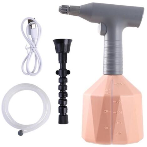 (Rose)Arrosoir automatique brumisateur, flacon pulvérisateur électrique sans fil de 1 L pour le nettoyage de la maison, la Rose