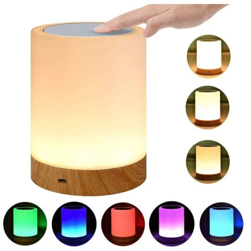 Image of Led bedside lamp, touch dimmable atmosphere&hellip;