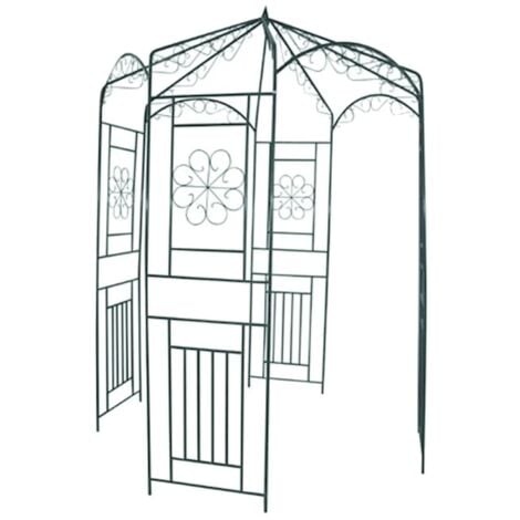Rosenpavillon 250 cm Dunkelgrün vidaXL