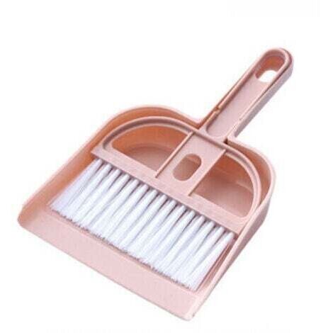 (Rose)Petit balai et pelle à poussière pour la maison Mini pelles à poussière avec ensemble de brosse