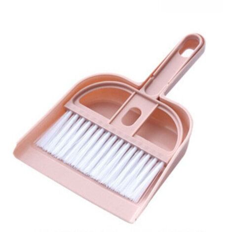 (Rose)Petit balai et pelle à poussière pour la maison Mini pelles à poussière avec ensemble de brosse