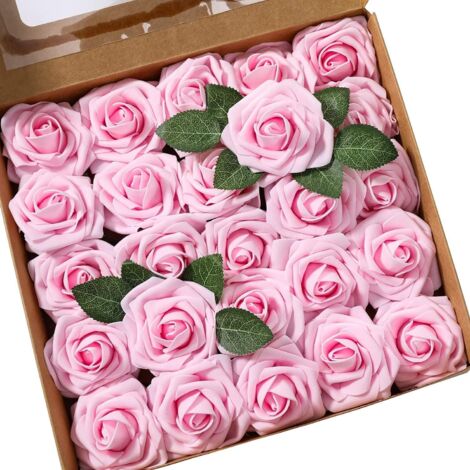 Roses artificielles en mousse, bouquet artificiel