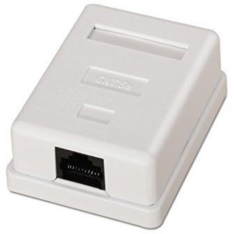 ROSETA DE SUPERFICIE PARA RJ45 CAT.6 FTP 1 TOMA, BLANCO