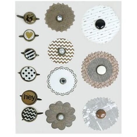 Rosetas autoadhesivas Incood: tachuelas decorativas para scrapbooking y tarjetas