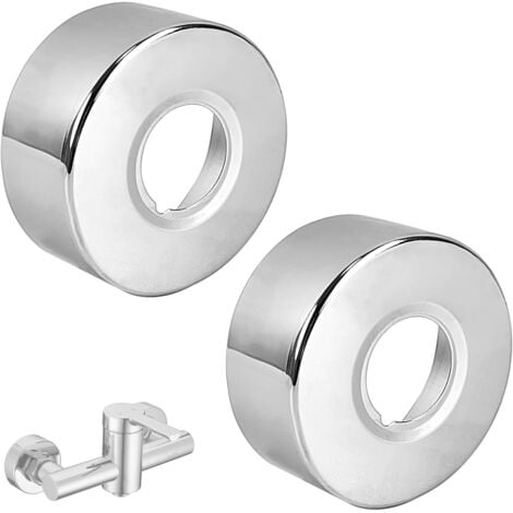 JALLERIA rosetas de grifo, 66 x 25 x 30 mm, para mezclador de ducha, de acero inoxidable, con 6 puntos de diámetro interior para tubería de plomería y cubierta gruesa para roseta de radiador (2 unidades)
