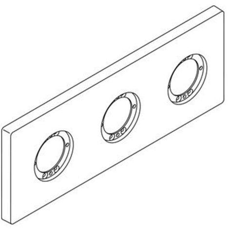 Rosetón ARCHIMODULE 3 orificios, 100 x 266 mm cromado IDEAL STANDARD
