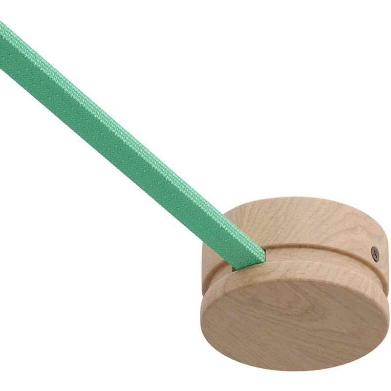 

Creative Cables - Rosetón de madera Filé System para cable textil guirnalda. Fabricado en Italia | Neutro - Neutro
