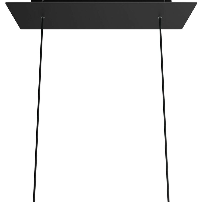 

Rosetón Rose-One XXL de techo rectangular con 2 agujeros y 6 agujeros laterales, tamaño 675 x 225 mm | Negro mate - Negro - Negro mate