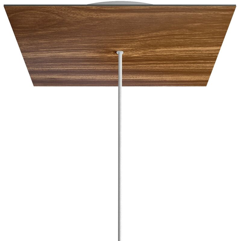 

Rosetón XXL Rose-One cuadrado, 400 mm con 1 agujero y 4 agujeros laterales | Blanco - Madera - Madera