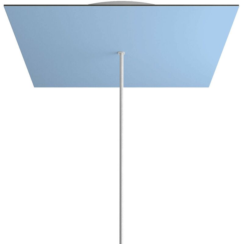 

Rosetón XXL Rose-One cuadrado, 400 mm con 1 agujero y 4 agujeros laterales | Blanco - Azul claro - Azul claro
