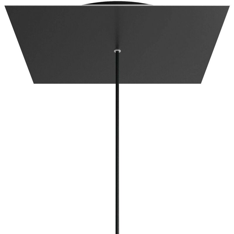 

Rosetón XXL Rose-One cuadrado, 400 mm con 1 agujero y 4 agujeros laterales | Negro mate - Negro - Negro mate