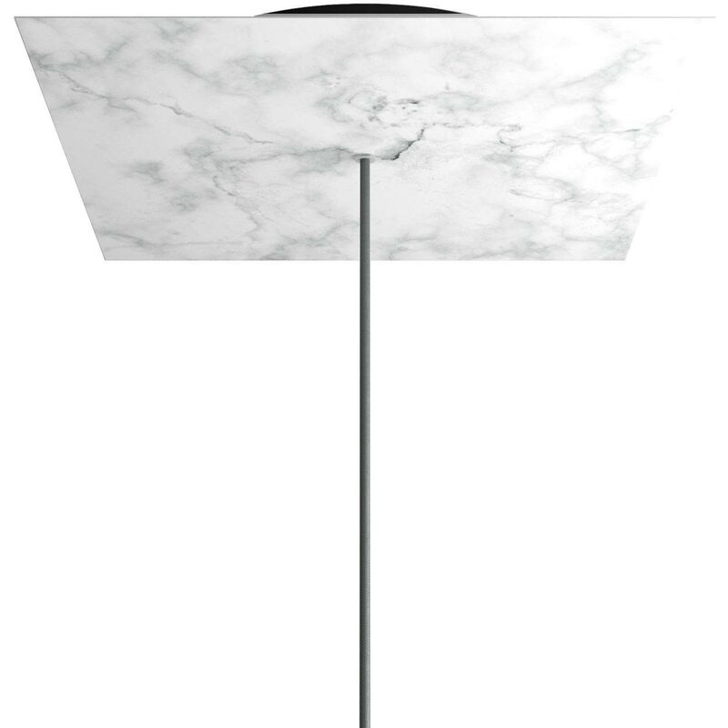 

Rosetón XXL Rose-One cuadrado, 400 mm con 1 agujero y 4 agujeros laterales | Mármol Carrara - Negro - Mármol Carrara