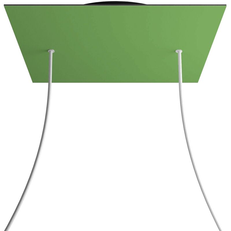 

Rosetón XXL Rose-One cuadrado, 400 mm con 2 agujeros y 4 agujeros laterales | Negro - Verde Prado - Verde Prado