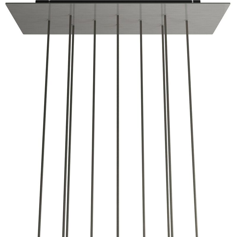 

Rosetón XXL Rose-One rectangular a 10 agujeros y 6 agujeros laterales, dimensiones 675 x 225 mm | Acero satinado - Negro - Acero satinado