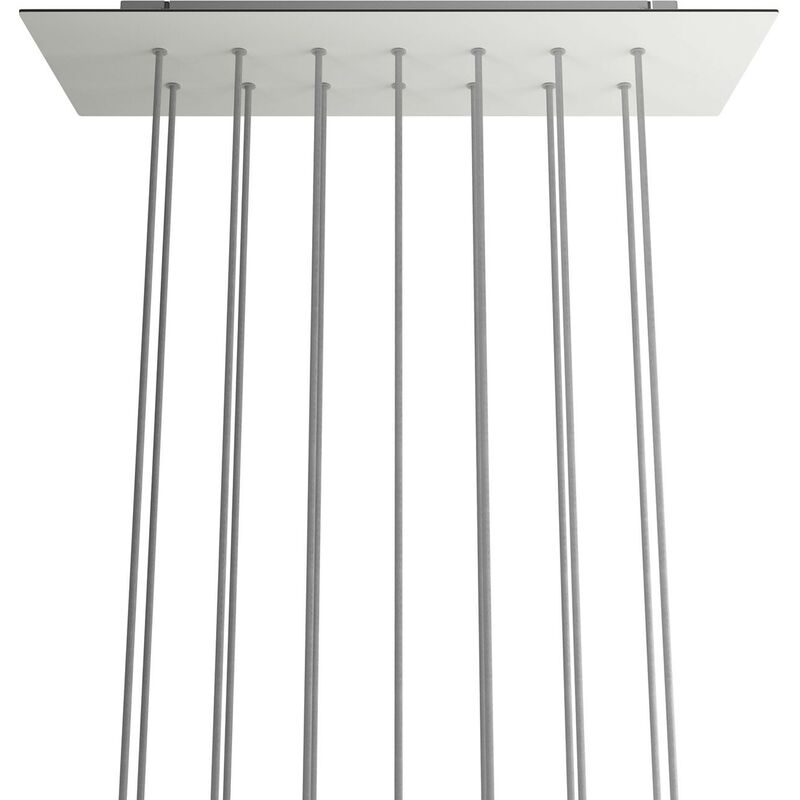 

Rosetón XXL Rose-One rectangular a 14 agujeros y 6 agujeros laterales, dimensiones 675 x 225 mm | Blanco mate - Blanco - Blanco mate
