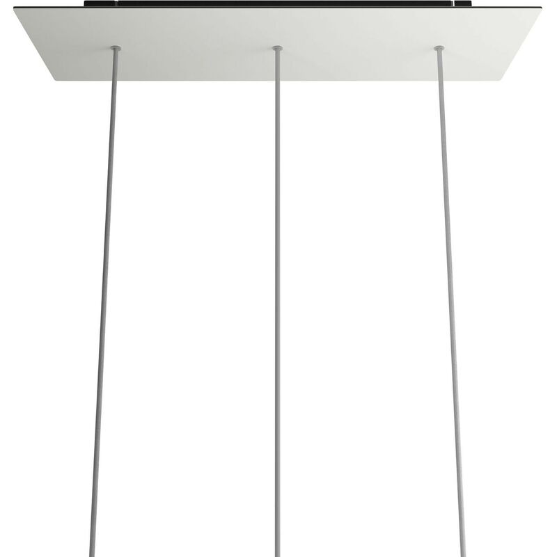 

Rosetón XXL Rose-One rectangular a 3 agujeros y 6 agujeros laterales, dimensiones 675 x 225 mm | Blanco mate - Negro - Blanco mate