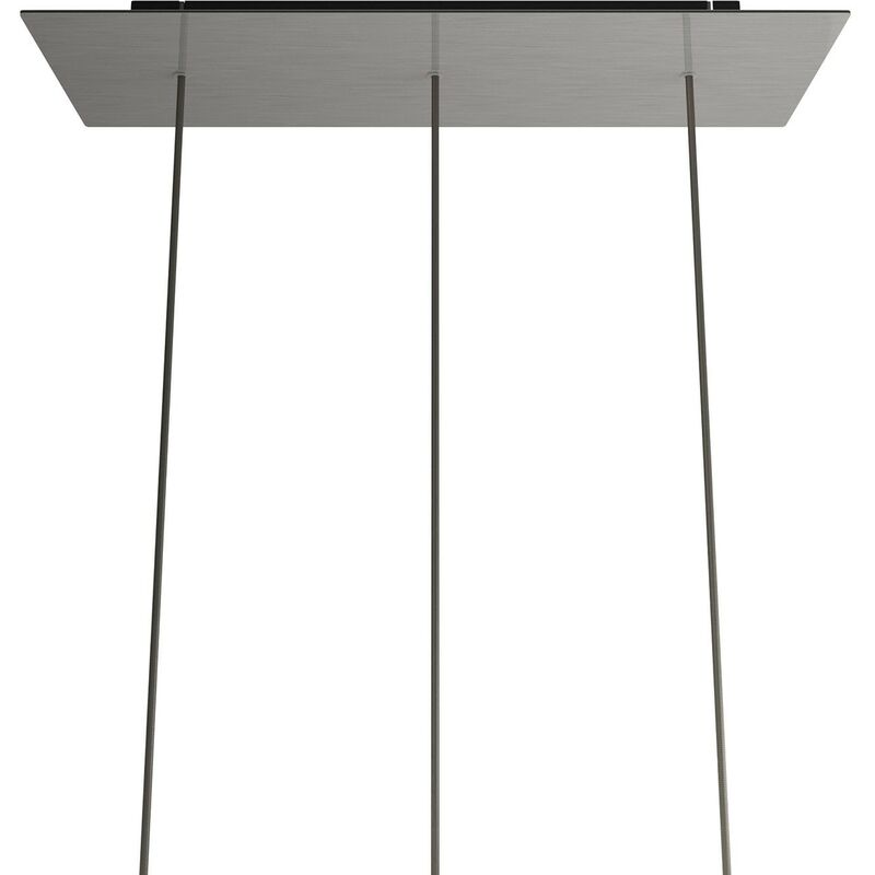 

Rosetón XXL Rose-One rectangular a 3 agujeros y 6 agujeros laterales, dimensiones 675 x 225 mm | Acero satinado - Negro - Acero satinado