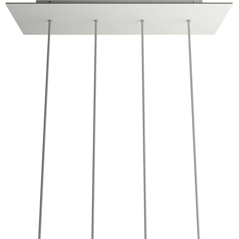 

Rosetón XXL Rose-One rectangular a 4 agujeros y 6 agujeros laterales, dimensiones 675 x 225 mm | Blanco mate - Blanco - Blanco mate