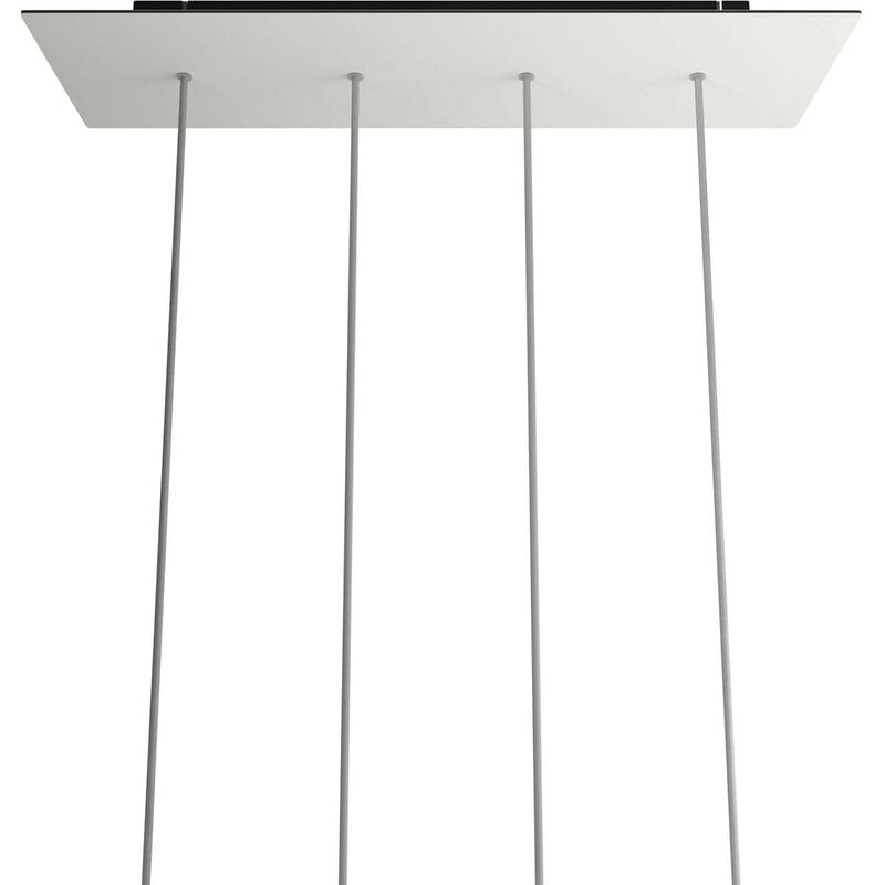 

Rosetón XXL Rose-One rectangular a 4 agujeros y 6 agujeros laterales, dimensiones 675 x 225 mm | Blanco mate - Negro - Blanco mate