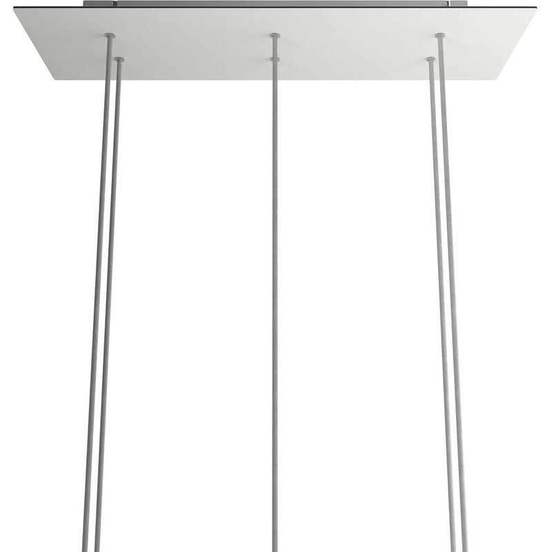 

Rosetón XXL Rose-One rectangular a 6 agujeros y 6 agujeros laterales, dimensiones 675 x 225 mm | Blanco mate - Blanco - Blanco mate