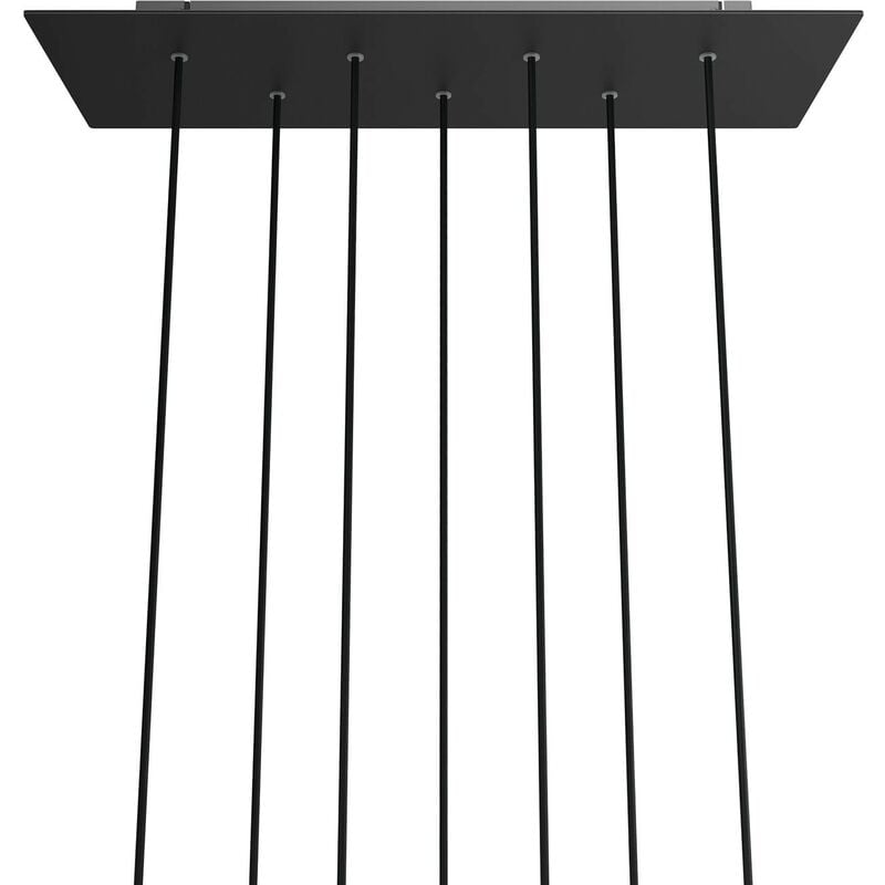

Rosetón XXL Rose-One rectangular a 7 agujeros y 6 agujeros laterales, dimensiones 675 x 225 mm | Negro mate - Blanco - Negro mate