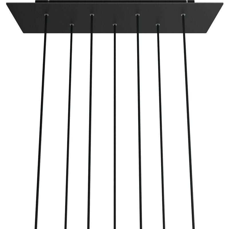 

Rosetón XXL Rose-One rectangular a 7 agujeros y 6 agujeros laterales, dimensiones 675 x 225 mm | Negro mate - Negro - Negro mate