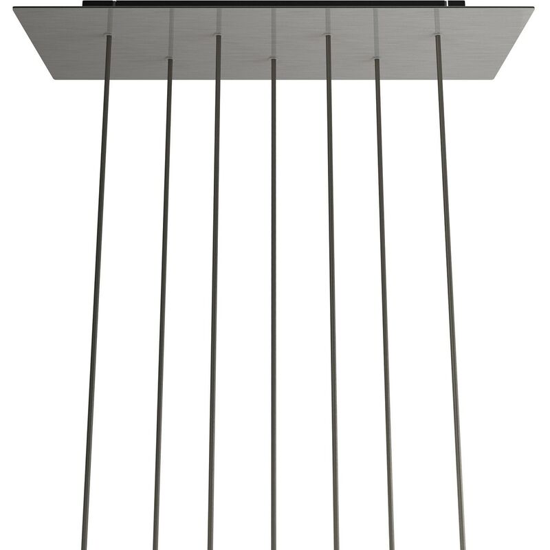 

Rosetón XXL Rose-One rectangular a 7 agujeros y 6 agujeros laterales, dimensiones 675 x 225 mm | Acero satinado - Negro - Acero satinado