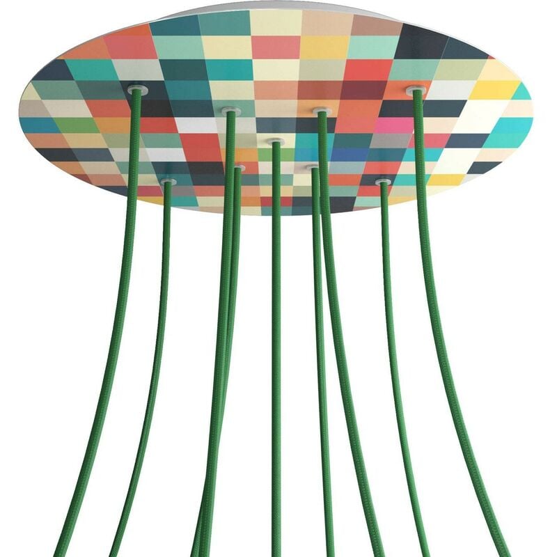 

Rosetón XXL Rose-One redondo, diámetro 400 mm con 9 agujeros en X y 4 agujeros laterales - PROMO | Palette - Palette