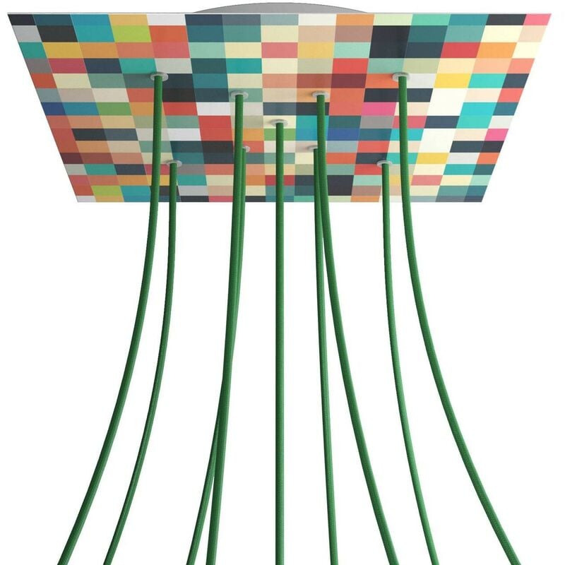 

Rosetón XXL Rose-One SMART cuadrado, 400mm con 9 agujeros en X - compatible con asistentes de voz - PROMO | Palette - Palette