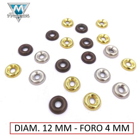 ROSETTA SVASATA ART.351 DIAMETRO 12 MM FORO 4 MM  BRONZATA