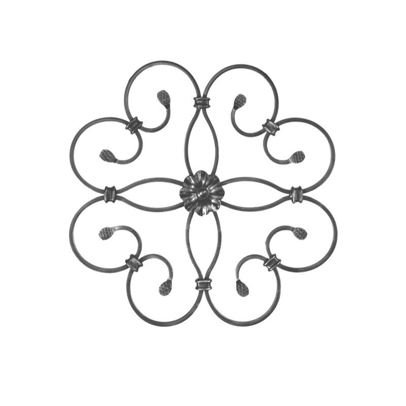 Rosette - Hauteur 360mm largeur 360mm en fer plat de 12x6mm - Fer forgé - à souder Deco Fer Forge